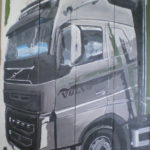 Peinture camion volvo Transport David Leclair